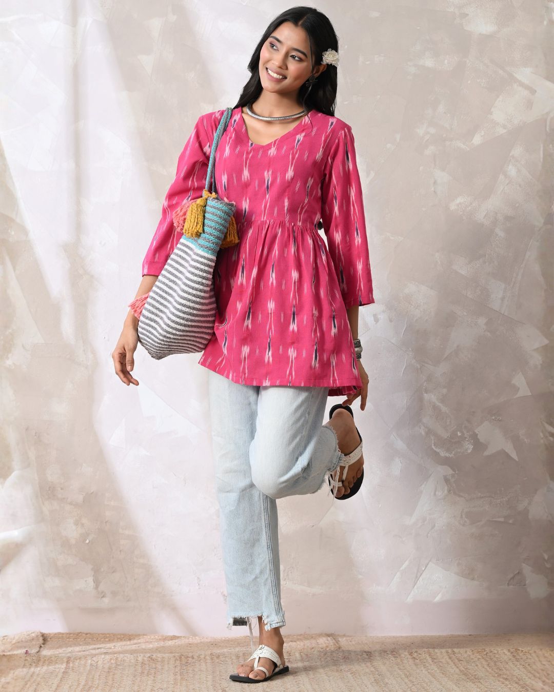 Gulab Ikat Top