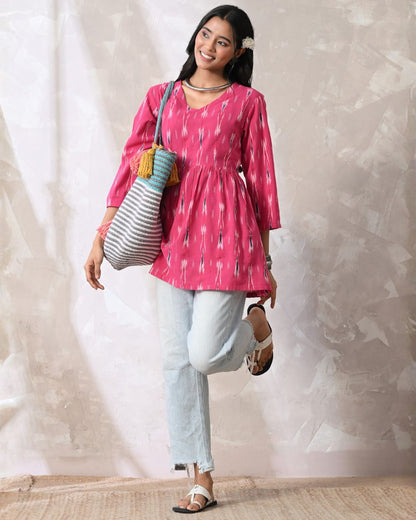 Gulab Ikat Top