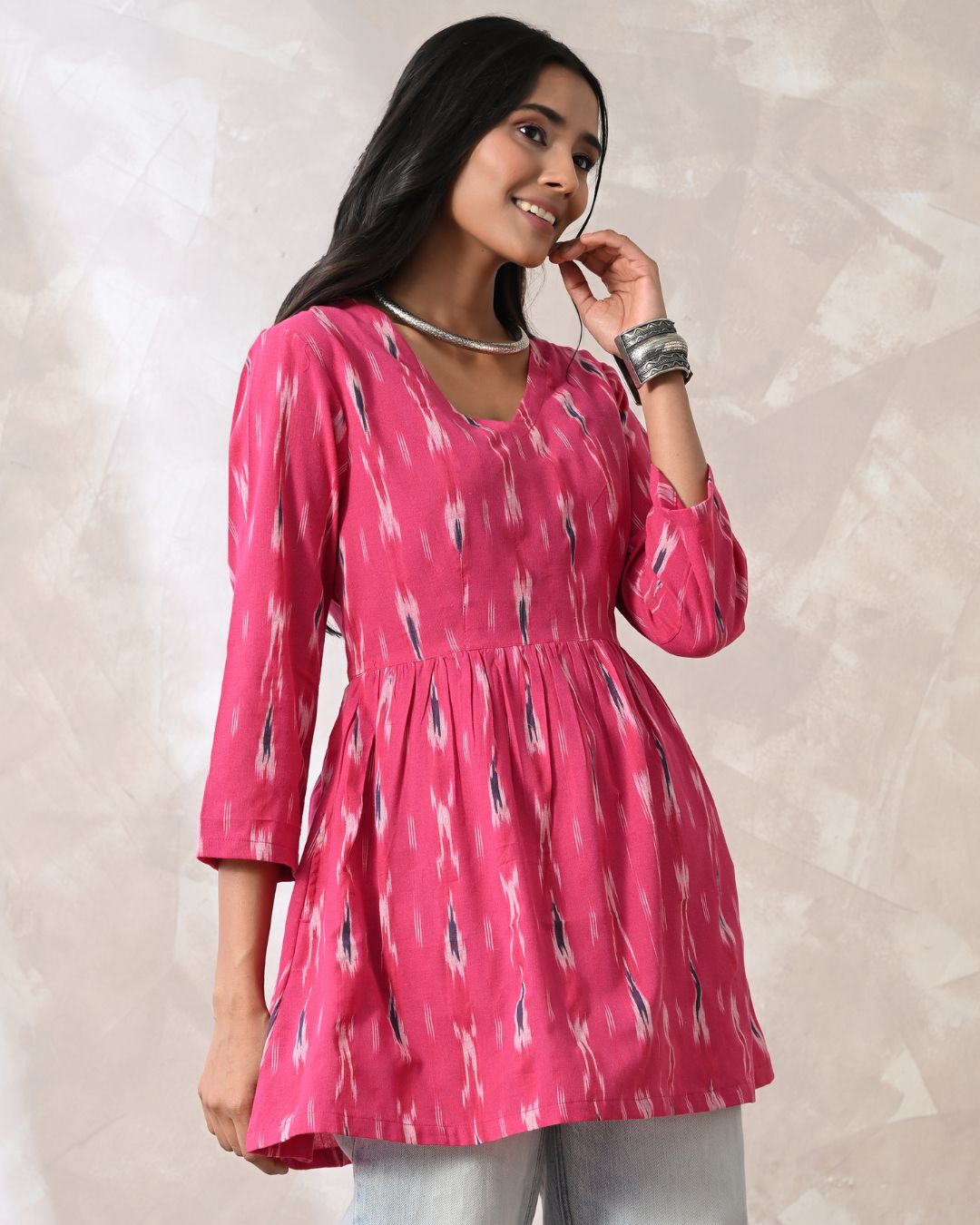 Gulab Ikat Top