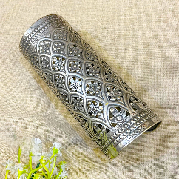Long Silver cuff bracelet