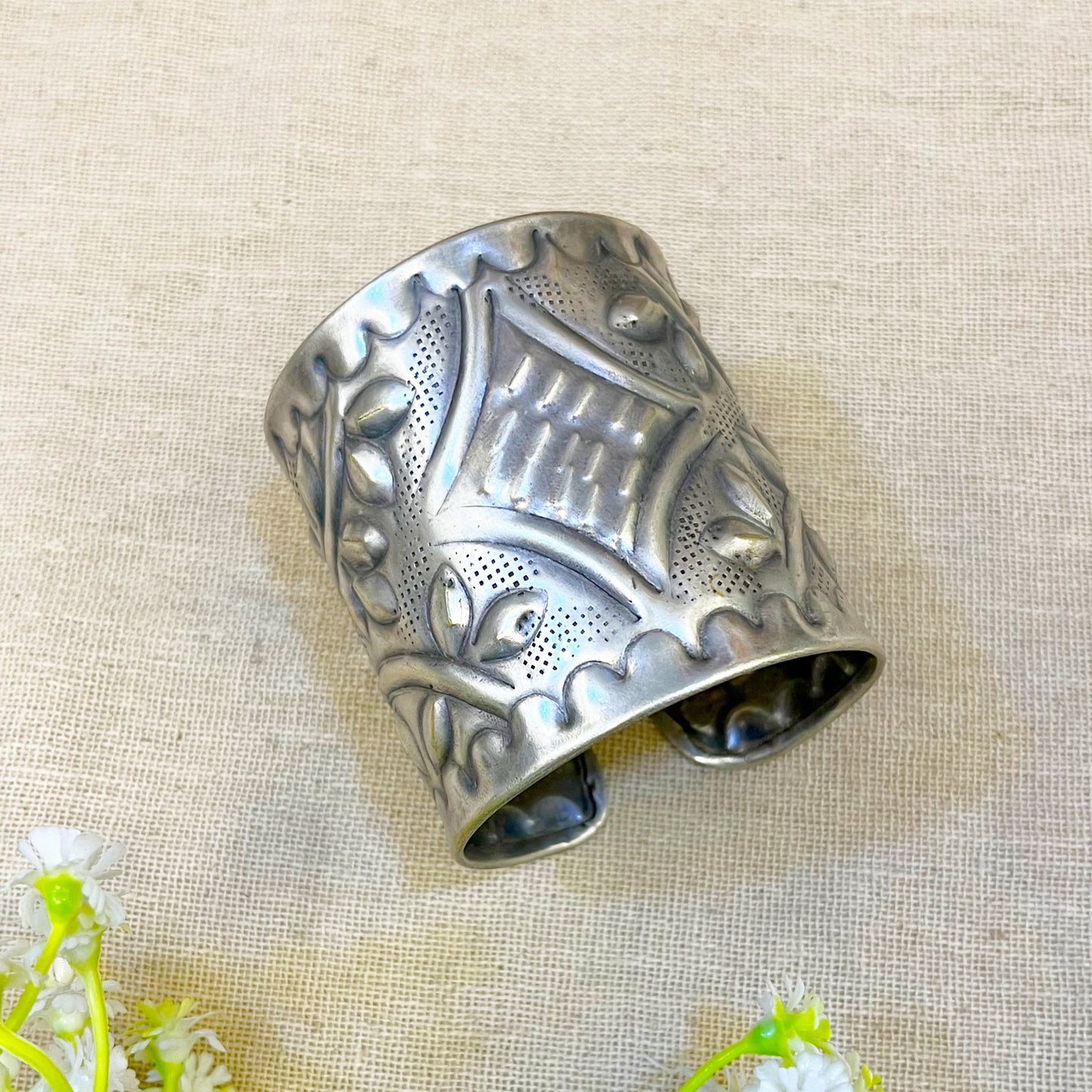 Silver cuff bracelet