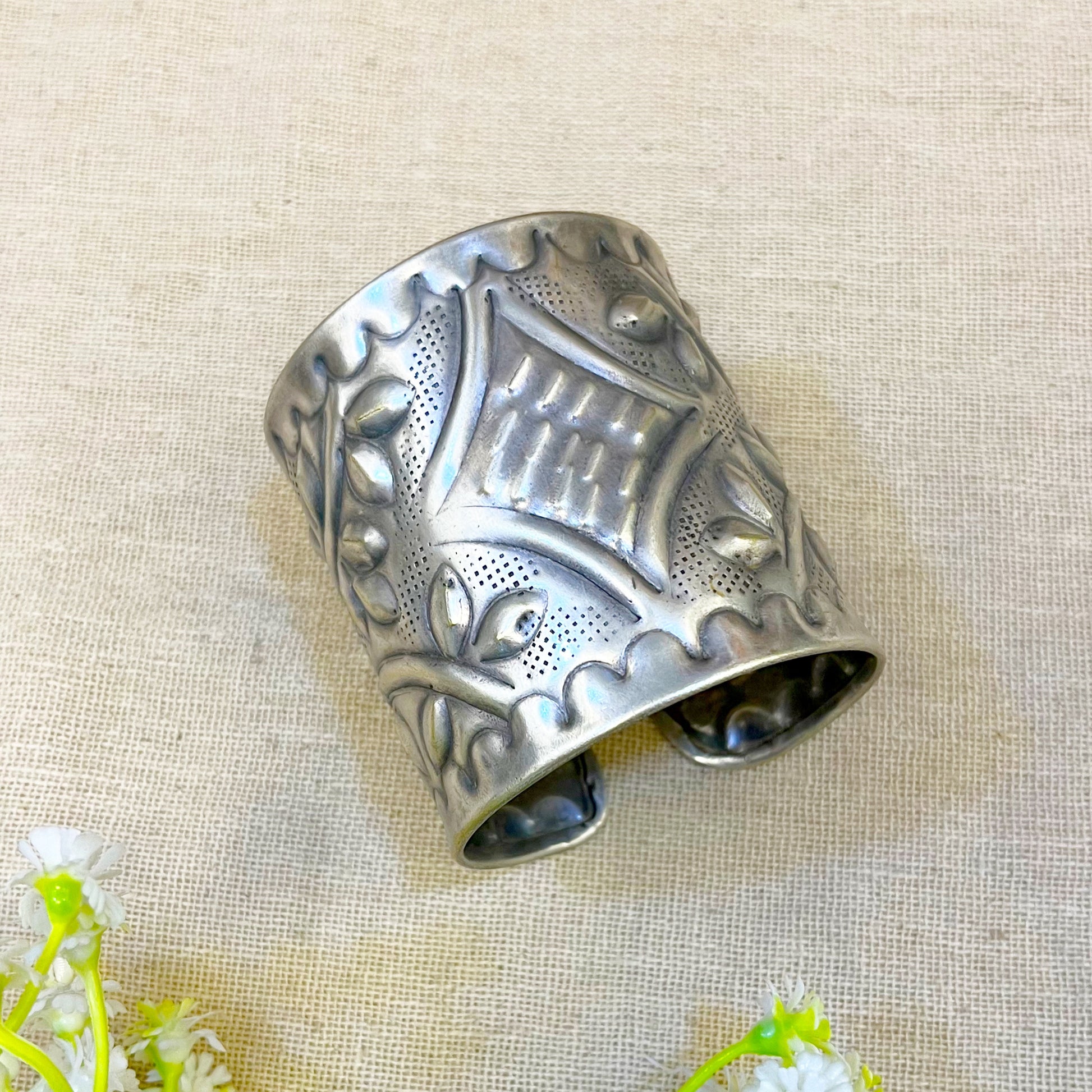 Silver cuff bracelet