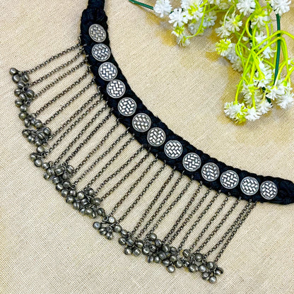Juniper Black Choker Girls necklace navratri