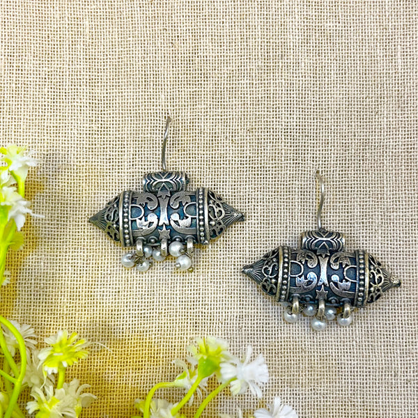 Blaze  Taweez Shape Oxidised Dangler