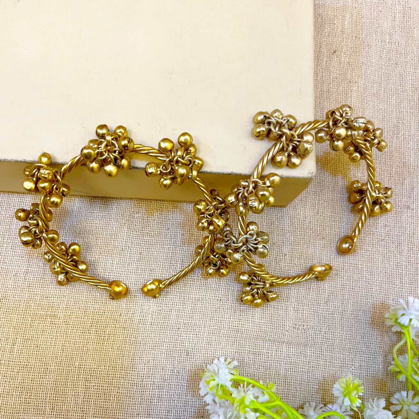 golden ghungroo bangles 