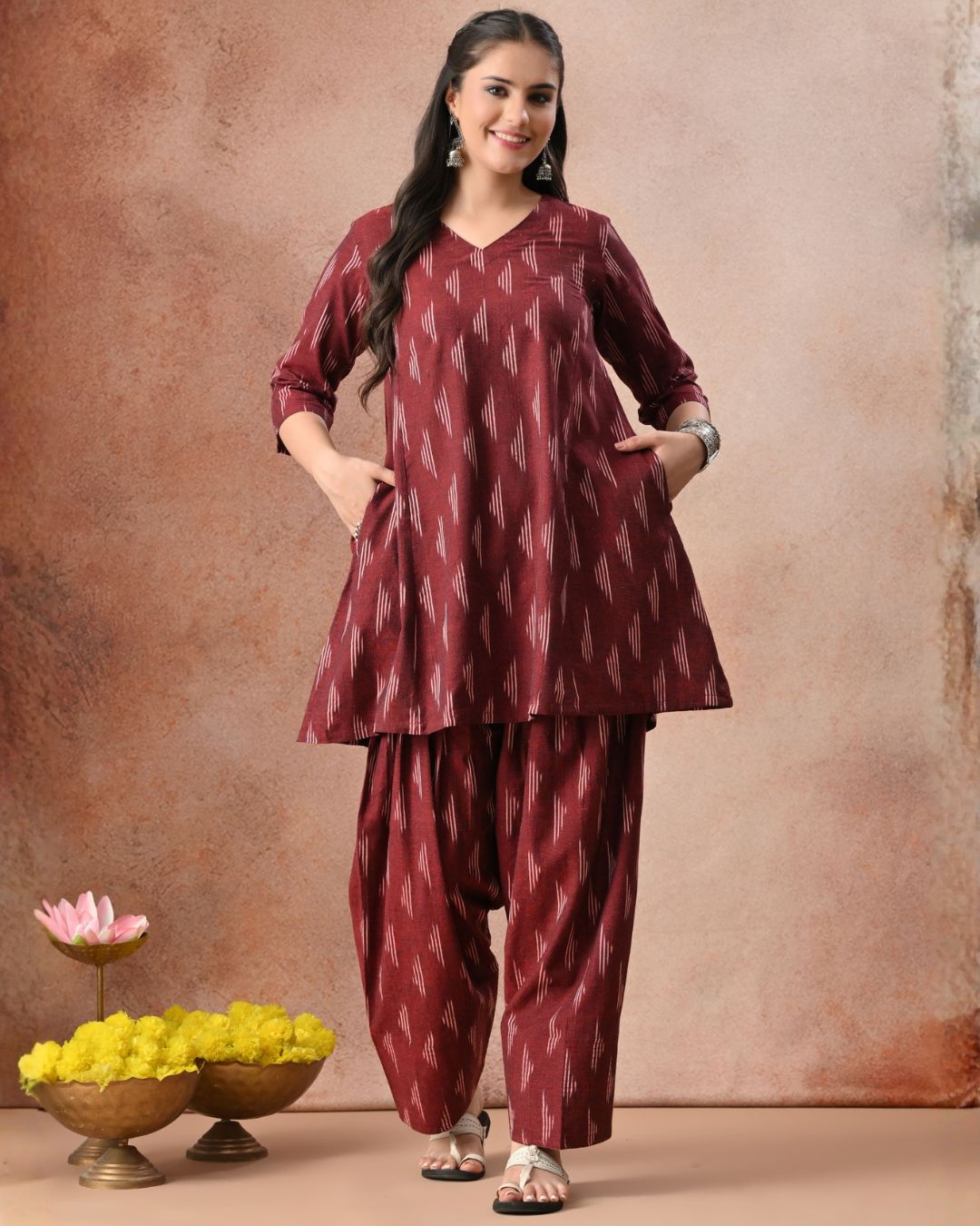 Mira Ikat Farshi Co-ord Set