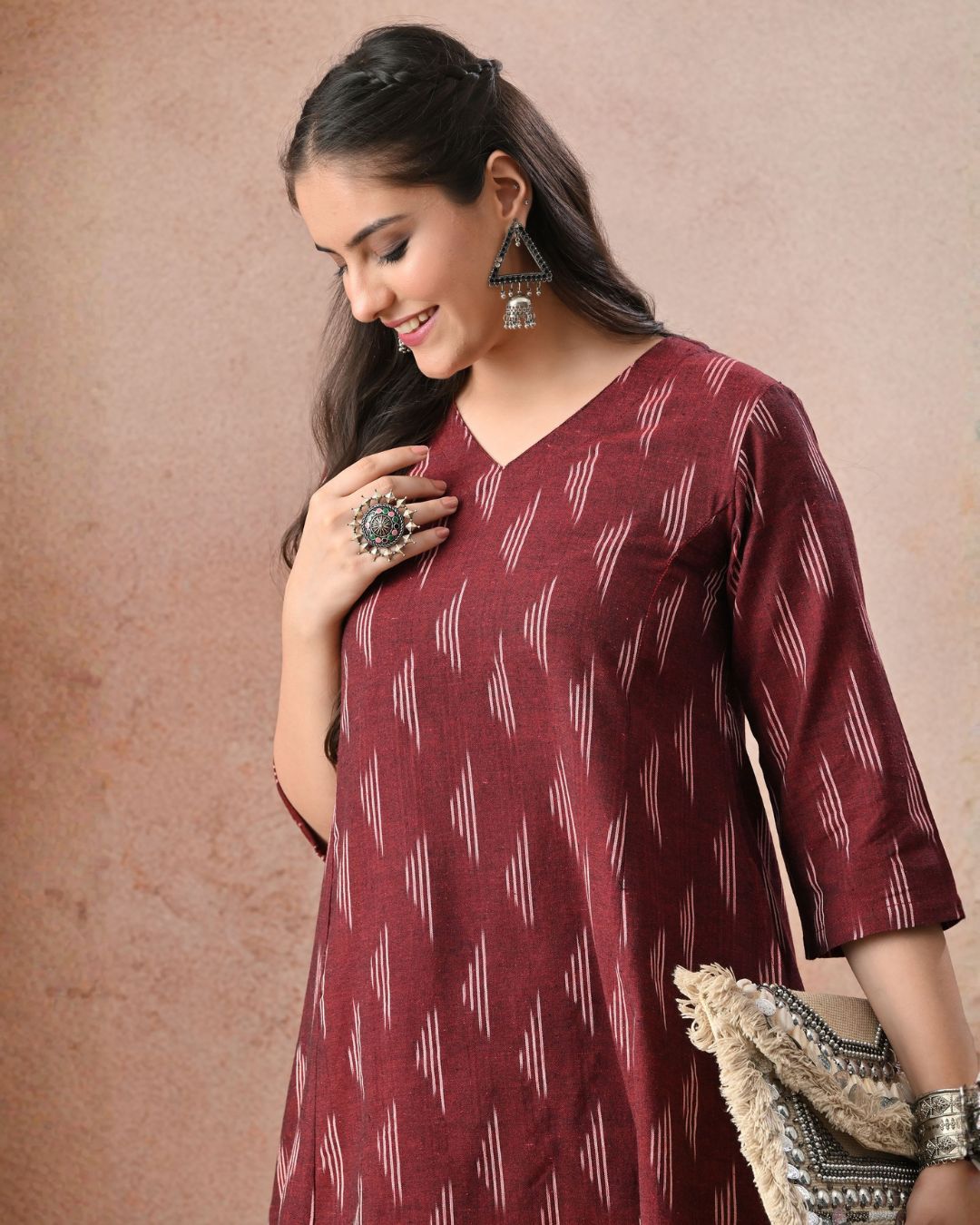 Mira Ikat Farshi Co-ord Set