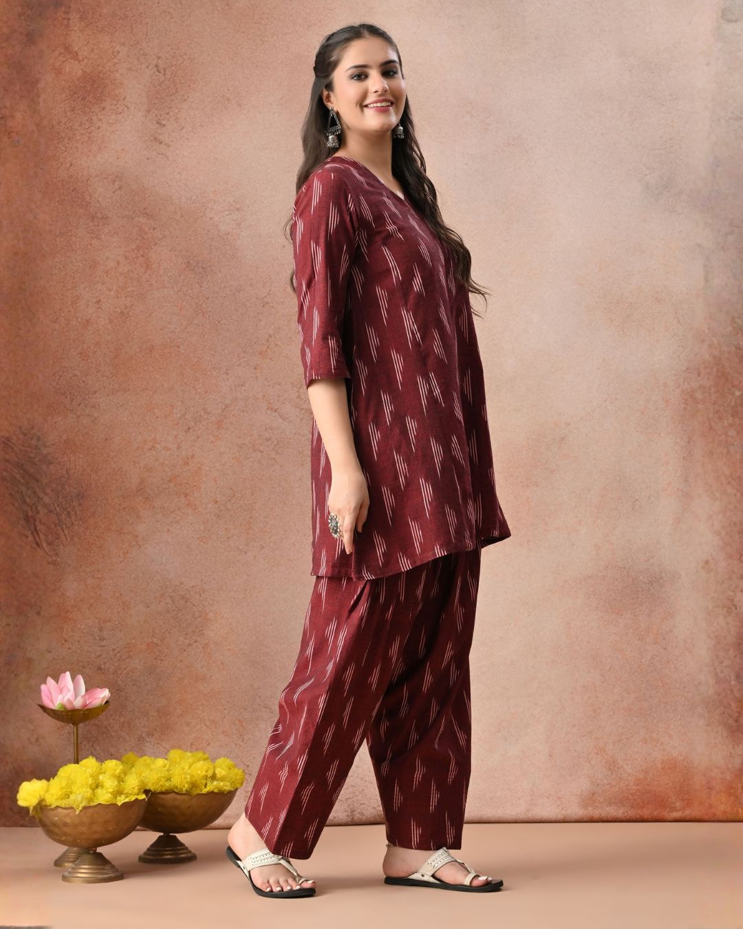 Mira Ikat Farshi Co-ord Set