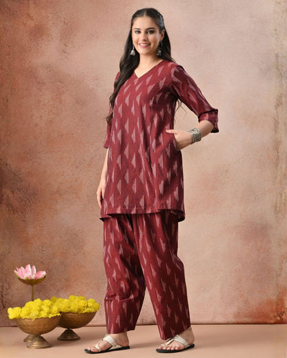Mira Ikat Farshi Co-ord Set