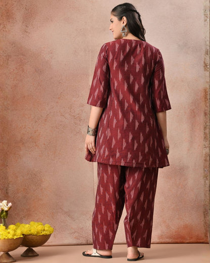 Mira Ikat Farshi Co-ord Set