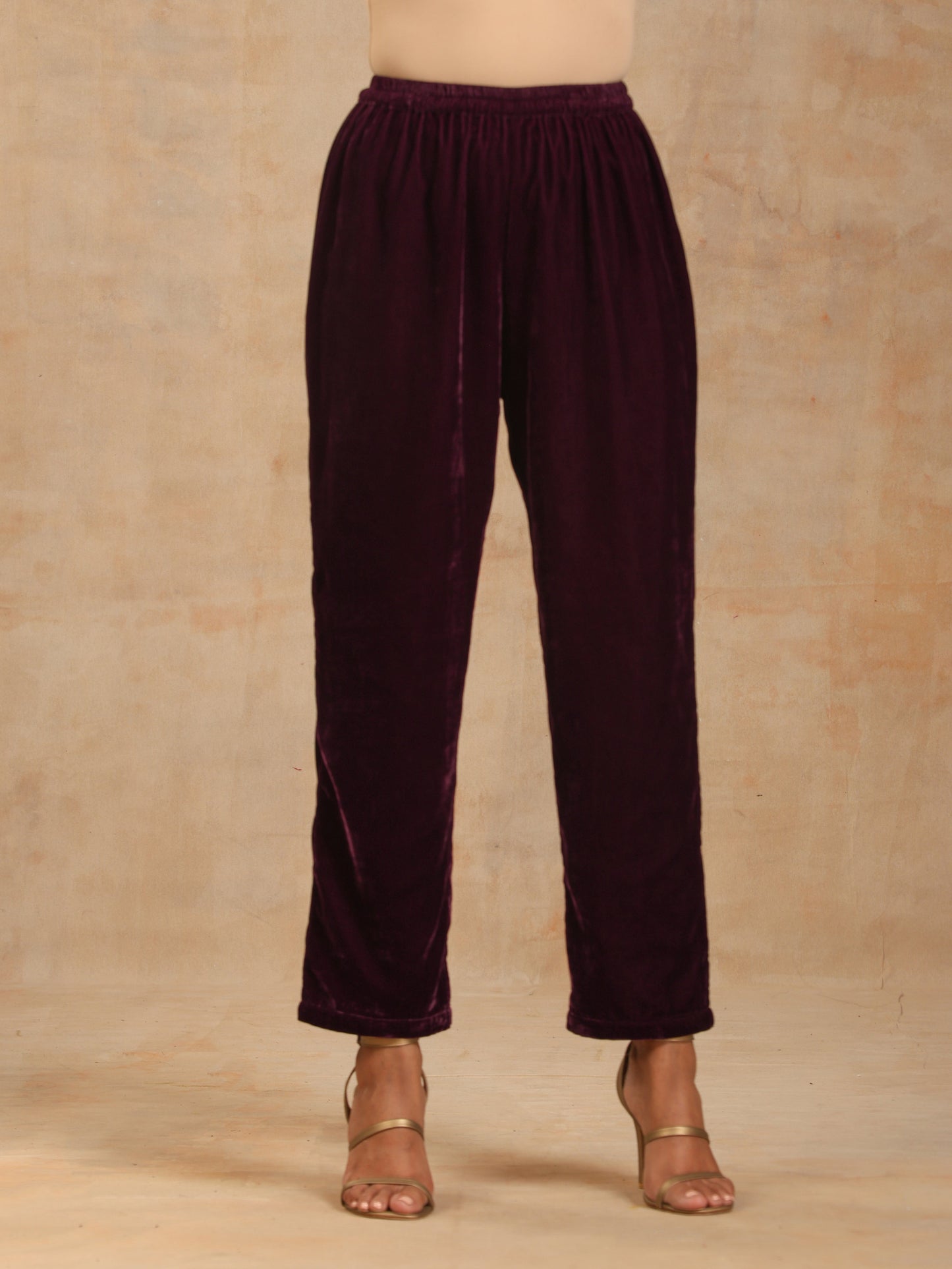 trueBrowns Wine Velvet Pant