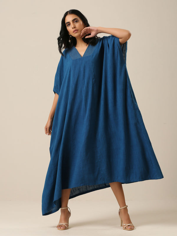 Classic Blue Panel Kaftan dress