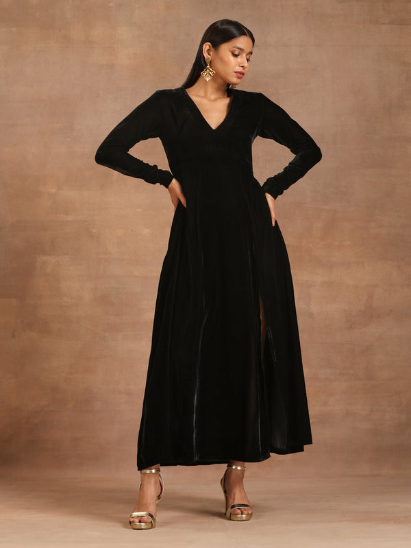 trueBrowns Black Velvet Dress