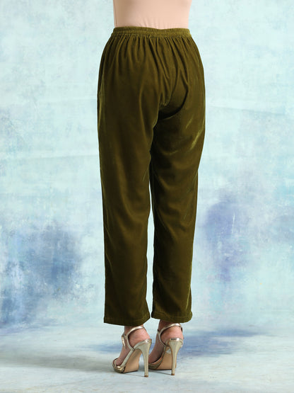 Mehandi Velvet Pant