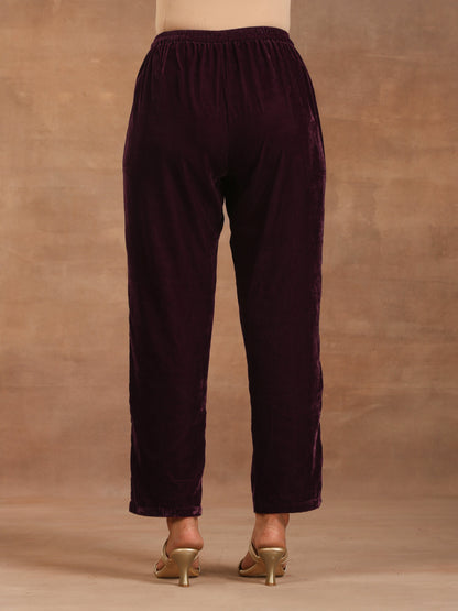 trueBrowns Wine Velvet Pant