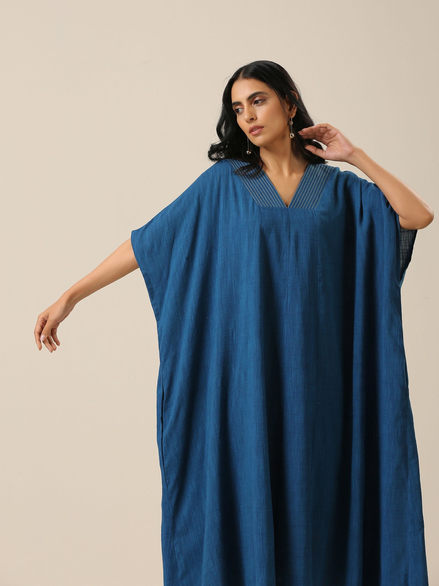 Classic Blue Panel Kaftan dress