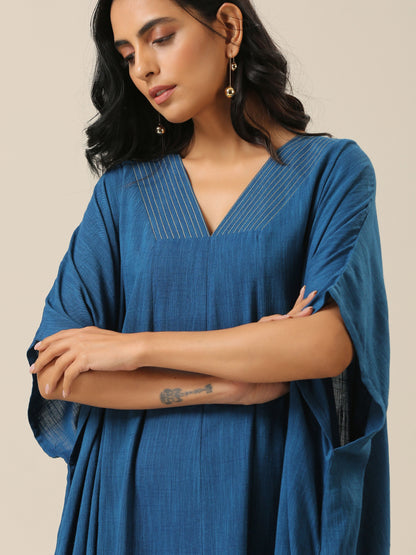 Classic Blue Panel Kaftan dress