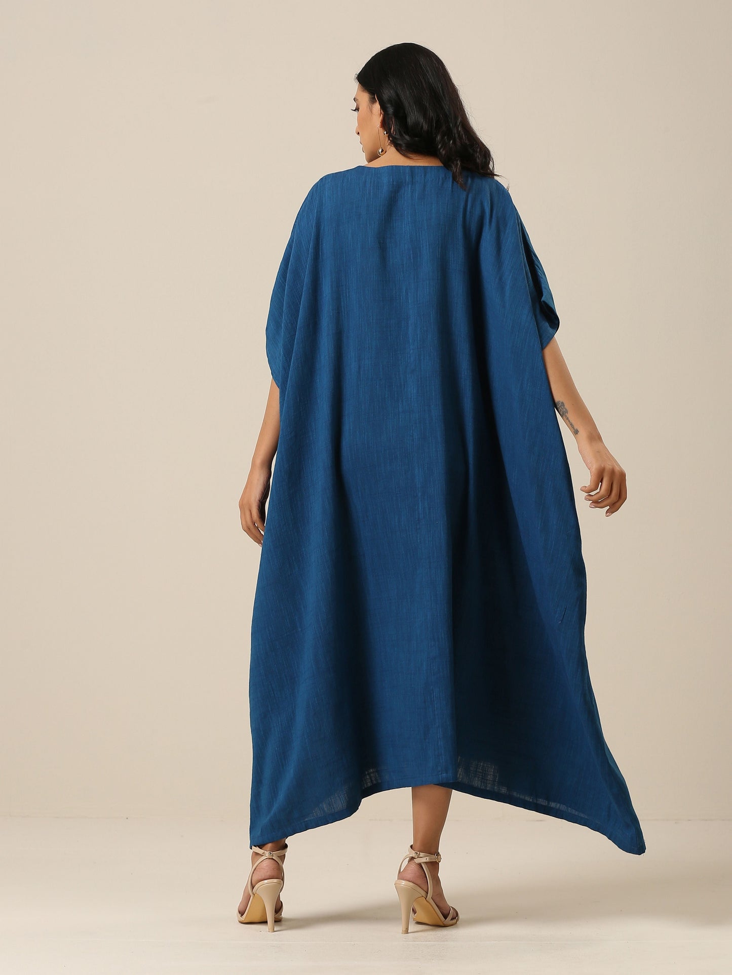 Classic Blue Panel Kaftan dress