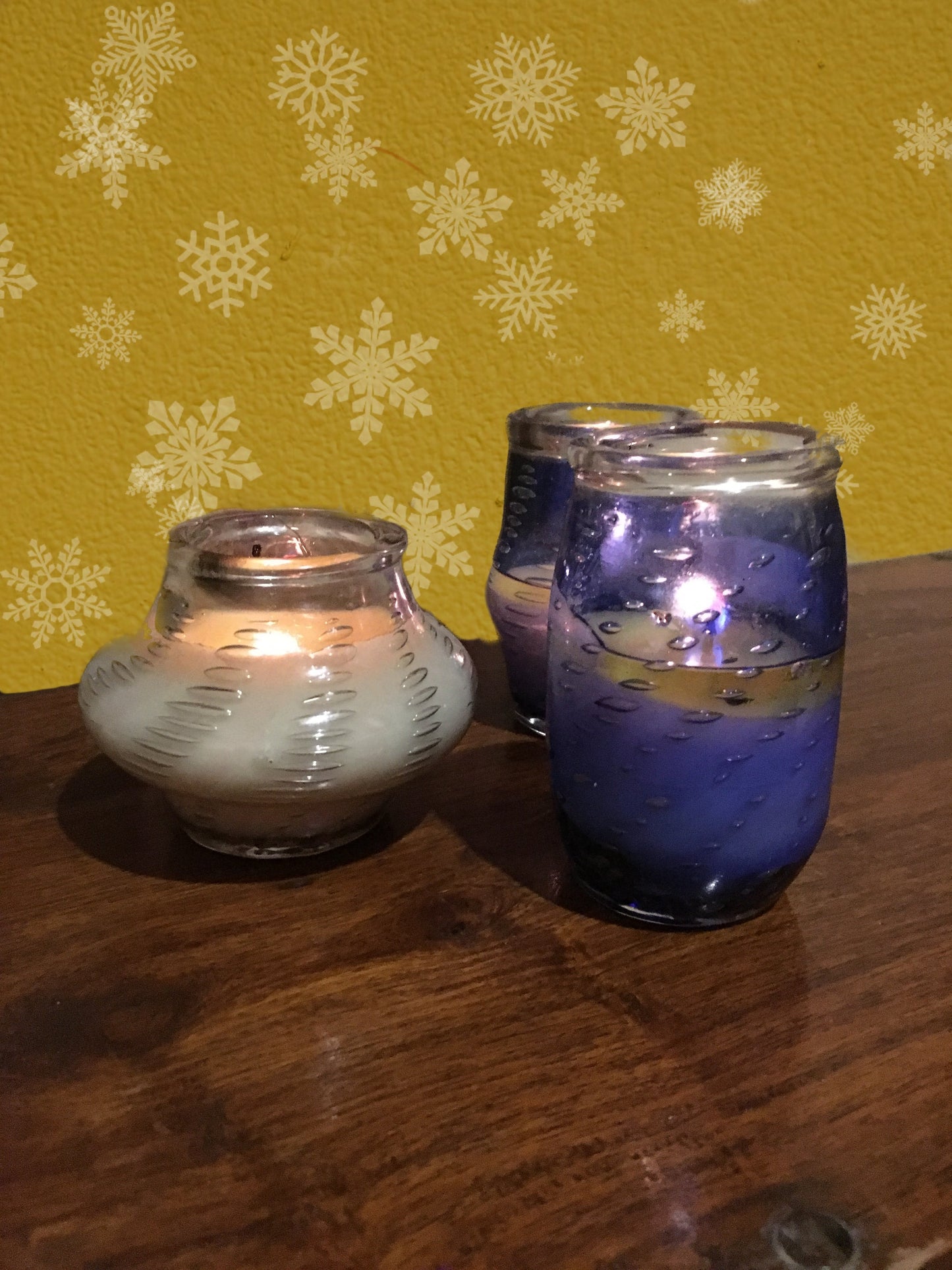 Silver Dew  Art Glass and VANILLA HONEY  Candle Decor