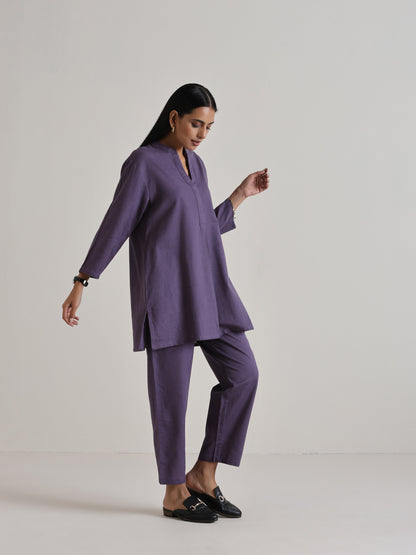 Plum Purple Relaxed Fit Co-Ord Set