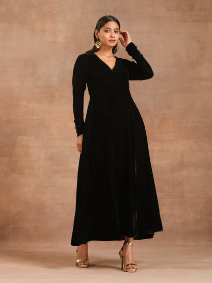 trueBrowns Black Velvet Dress