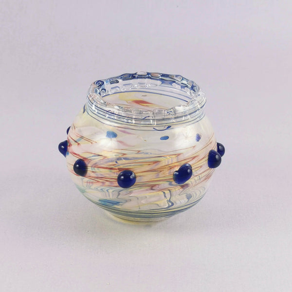 Jeweled Moroccon  Art Glass  Bowl /Vase