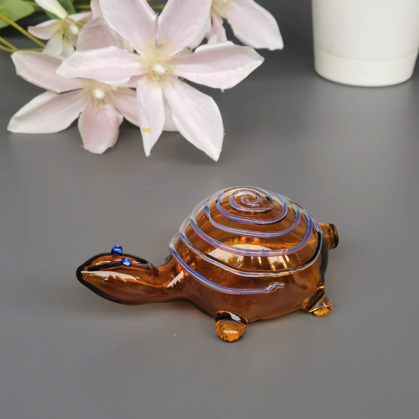 Glass Turtles- Amber