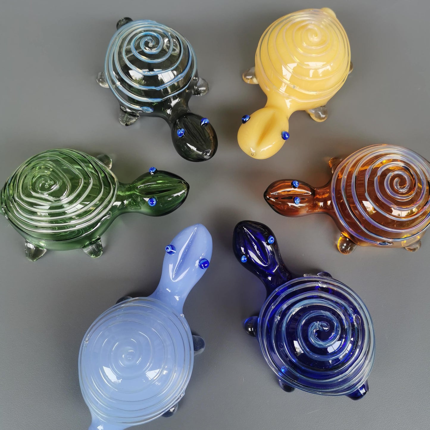 Glass Turtles- Amber