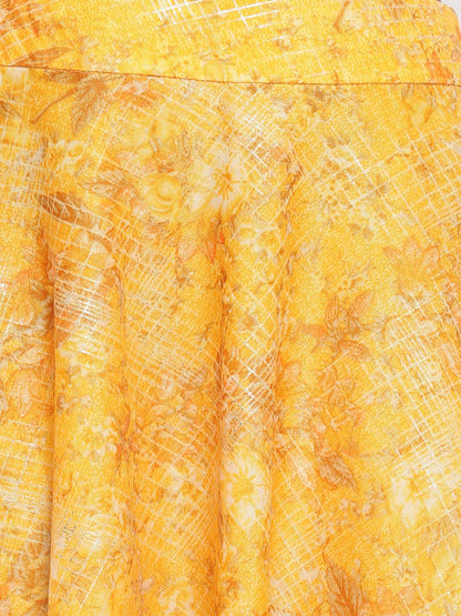 Yellow Foil Organza Skirt - trueBrowns