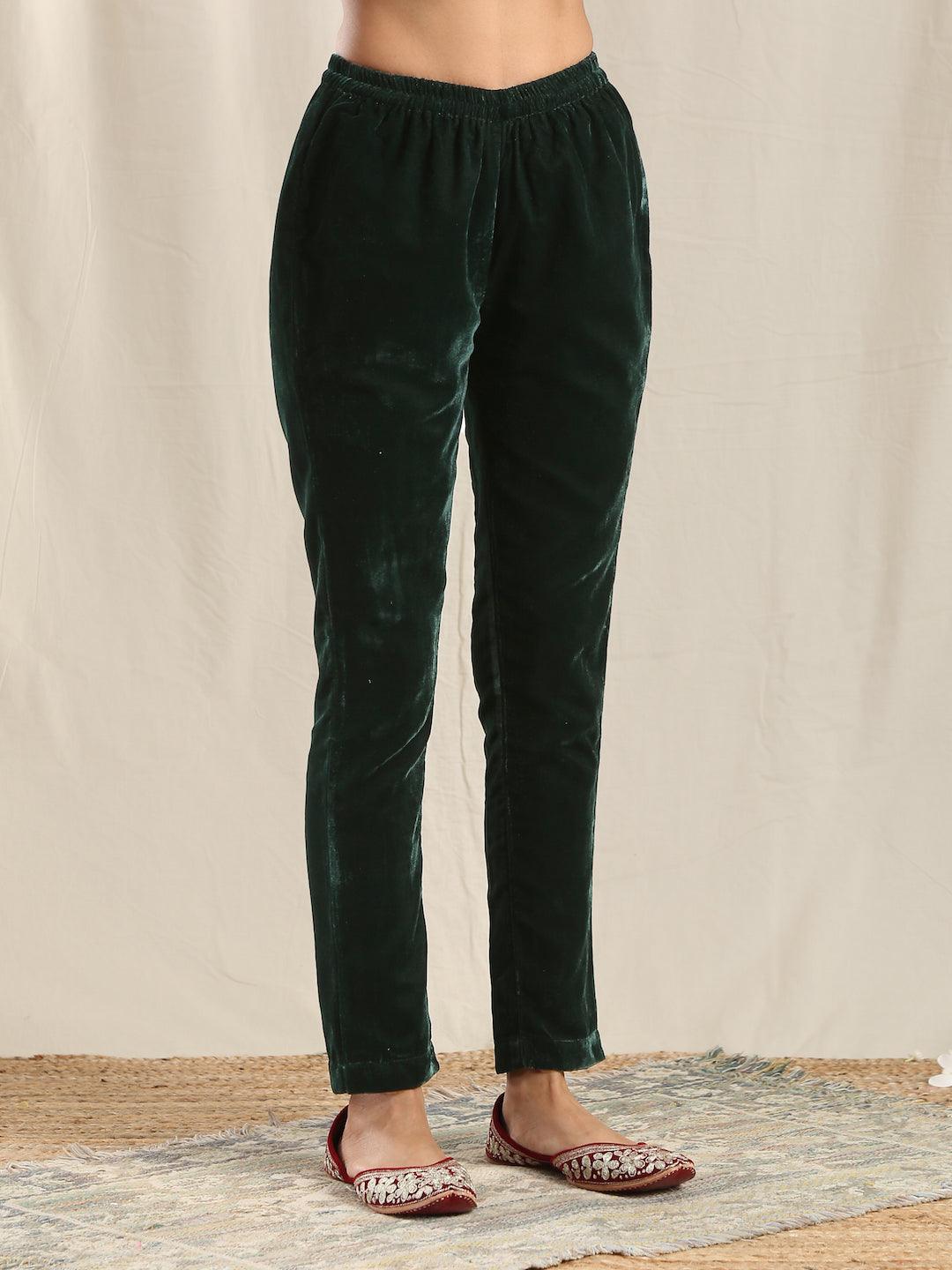 Green Velvet Pant - trueBrowns