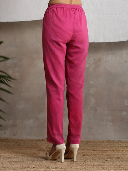 Magenta Pink Crinkled Pant - trueBrowns