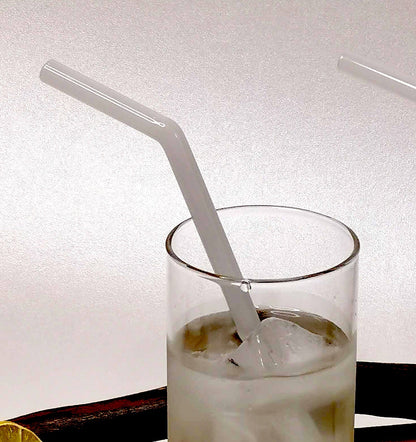 Glass Straws Reusable (set of 6) - Opal