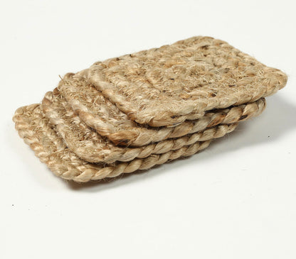 Hand Braided jute Coasters (Set Of 4)