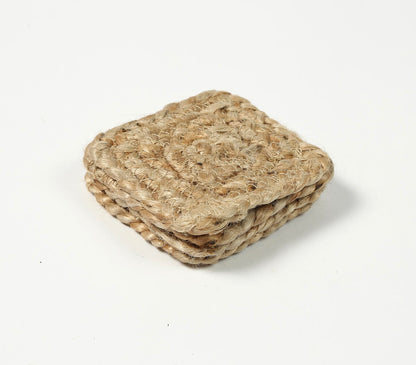 Hand Braided jute Coasters (Set Of 4)