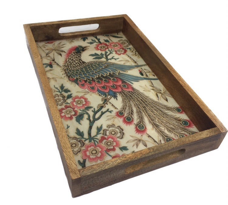 wood Tray large Vintage Persian Print - Factoh